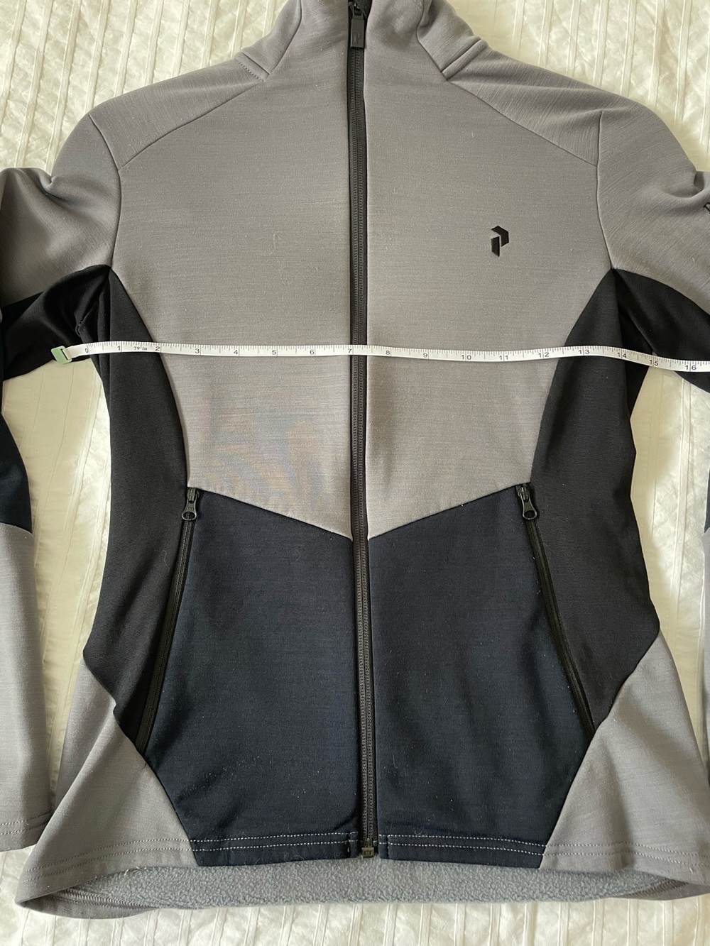 PEAK PERFORMANCE- Helo Zip Jacket, XS, black and grey - Picture 5 of 6